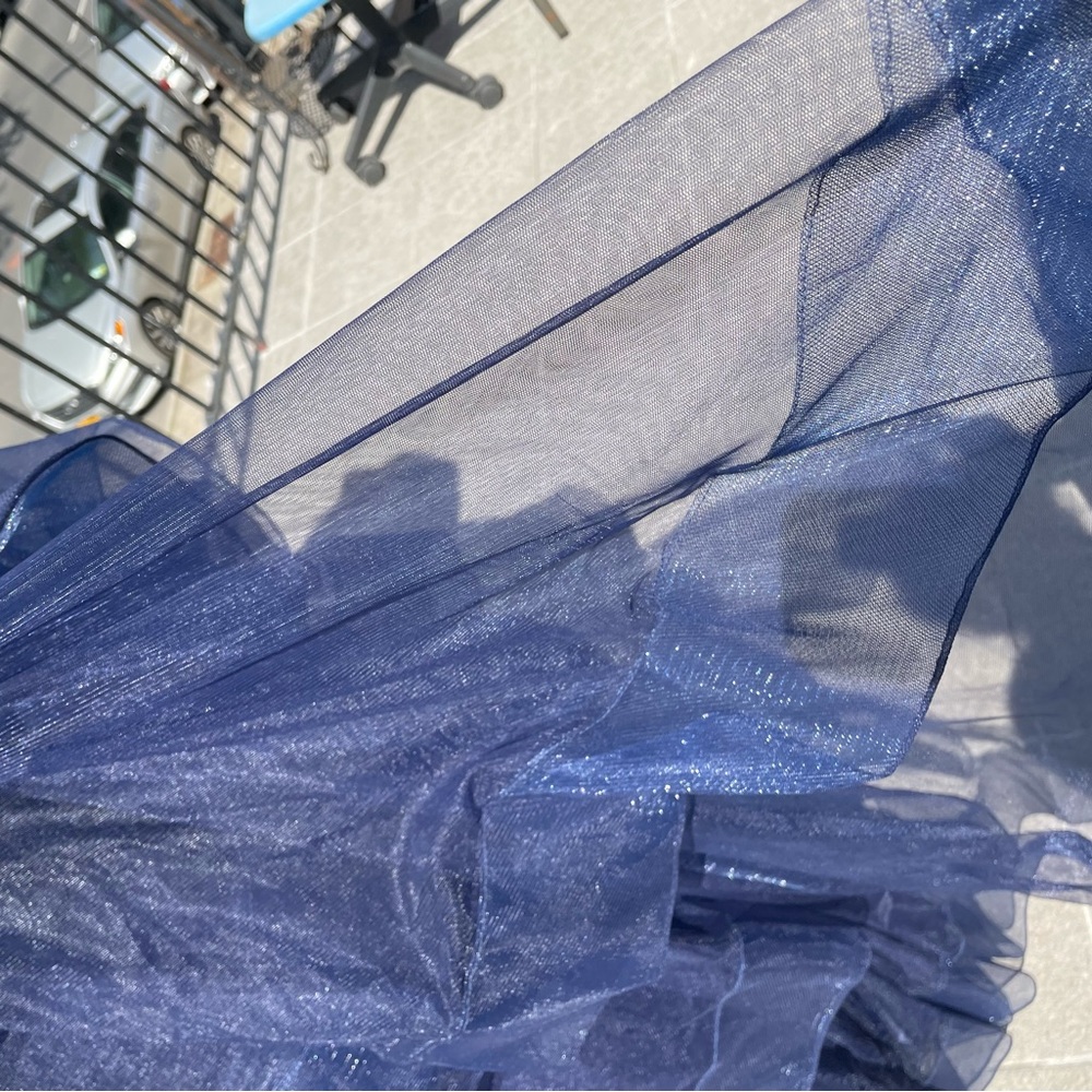 Blue Prom Dress with layers - Picture 12 of 13